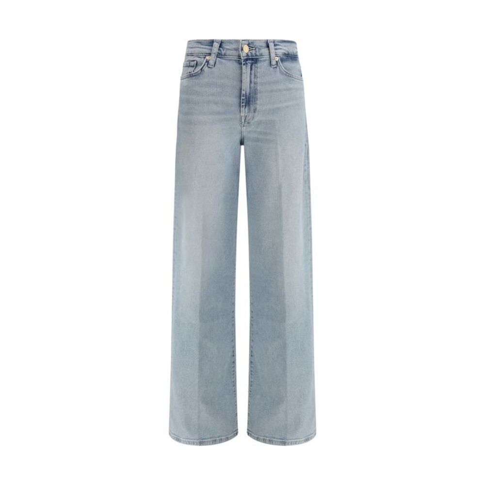 7FOR Blue Cotton Relaxed Fit Women's Jeans